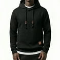 thumbnail image 1 of COOFANDY Mens Long Sleeve Drawstring Plaid Jacquard Hooded Sweatshirt, White, Large, 1 of 8