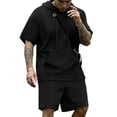 thumbnail image 1 of COOFANDY Men's Hoodie Short Sets 2 Piece Short Sleeve Hooded T Shirts and Shorts Fashion Casual Tracksuit Summer Outfits, 1 of 6