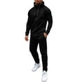 thumbnail image 1 of COOFANDY Men's Hooodie Tracksuit Sets Full Zipper Jogger Suits Casual 2 piece Sweatsuit Sport Gym Drawstring Sports Set, 1 of 6