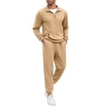 thumbnail image 1 of COOFANDY Men's Jogging Suits 2 Piece Set Quarter Zip Up Pullover Sweatshirt and Sweatpants Set with Pockets, 1 of 6