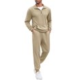 thumbnail image 1 of COOFANDY Men's Jogging Suits 2 Piece Set Quarter Zip Up Pullover Sweatshirt and Sweatpants Set with Pockets, 1 of 6