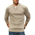 thumbnail image 1 of COOFANDY Men's Henley Knit Sweater Long Sleeve Button Crew Neck Casual Sweaters and Pullovers, 1 of 6