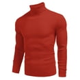 thumbnail image 1 of Coshow Men's Knitted Pullover Turtleneck Slim Fit Ribbed Casual Sweater, 1 of 5
