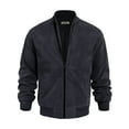 thumbnail image 1 of Coshow Men's Lightweight Jacket Sport Bomber Jacket Casual Suede Vintage Jacket, 1 of 5