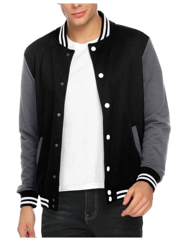 Men's Lightweight Varsity Jacket Fitted Bomber Jacket Men Unisex Coats Streetwear
