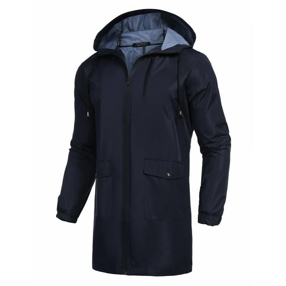 COOFANDY Men's Waterproof Outdoor Jackets Lightweight Rain Jackets Packable Rain Jacket