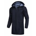 thumbnail image 1 of COOFANDY Men's Long Raincoat With Hood Rain Jacket Men Waterproof Jackets With Pockets, 1 of 6