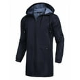 thumbnail image 1 of COOFANDY Men's Long Raincoat With Hood Rain Jacket Men Waterproof Jackets With Pockets, 1 of 5