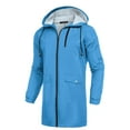 thumbnail image 1 of COOFANDY Men's Raincoats Waterproof Hooded In Size Long Windbreaker For Winter Fall, 1 of 5