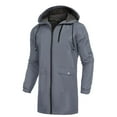 thumbnail image 1 of COOFANDY Men's Waterproof Rain Jacket with Hood Lightweight Windproof Outdoor Active Long Raincoat, 1 of 5
