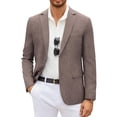 thumbnail image 1 of COOFANDY Men's Linen Blazer Casual Lightweight Two Button Sport Coats Formal Business Suit Jacket Unlined Blazer, 1 of 6