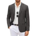 thumbnail image 1 of COOFANDY Men's Linen Blazer Casual Lightweight Two Button Sport Coats Formal Business Suit Jacket Unlined Blazer, 1 of 6