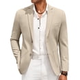 thumbnail image 1 of COOFANDY Men's Linen Blazer Jacket Lightweight Two Botton Sport Coat Slim Fit Business Suit Jacket, 1 of 6
