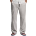 thumbnail image 1 of COOFANDY Men's Linen Drawstring Pants Casual Summer Beach Cotton Linen Pants, 1 of 5