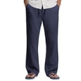 thumbnail image 1 of COOFANDY Men's Linen Drawstring Pants Casual Summer Beach Cotton Linen Pants, 1 of 6