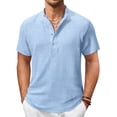 thumbnail image 1 of COOFANDY Men Beach Shirt Short Sleeve Hippie Summer Casual Vacation Shirt, 1 of 9
