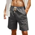 thumbnail image 1 of COOFANDY Men's Cotton Shorts Beach Elastic Waist Relaxed Fit Shorts Summer, 1 of 7