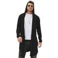 thumbnail image 1 of COOFANDY Men's Long Hooded Cardigan Shawl Collar Lightweight Open Front Drape Cape Overcoat with Pockets, 1 of 10