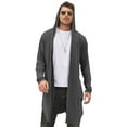 thumbnail image 1 of COOFANDY Men's Long Hooded Cardigan Shawl Collar Lightweight Open Front Drape Cape Overcoat with Pockets, 1 of 10
