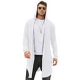 thumbnail image 1 of COOFANDY Men's Long Hooded Cardigan Shawl Collar Lightweight Open Front Drape Cape Overcoat with Pockets, 1 of 10