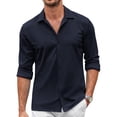 thumbnail image 1 of COOFANDY Men's Long Sleeve Button Down Shirts Stretchy Business Casual Shirt, 1 of 6