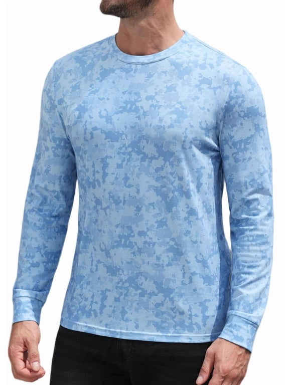 Men's Sun Protection Swim Long Sleeve UPF 50+ Rash Guard Lightweight Shirts