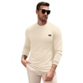 thumbnail image 1 of COOFANDY Men's Long-Sleeve Crewneck T-Shirt with Pocket, Casual Soft Stretch Tee, Casual Cotton Jersey, 1 of 8