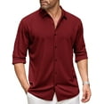 thumbnail image 1 of COOFANDY Men's Long Sleeve Dress Shirt Casual Button Down Shirts Wrinkle Free Untucked Shirt, 1 of 6