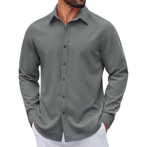 COOFANDY Men's Long Sleeve Shirts Casual Button Down Shirts for Men Fitted Dress Shirt