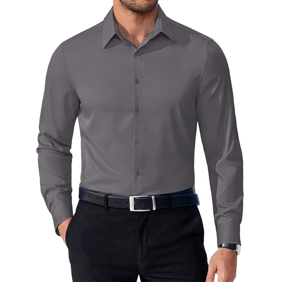 COOFANDY Men's Long Sleeve Slim Fit Dress Shirts Formal Business Shirts Casual Button Down Shirt for Men