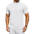 thumbnail image 1 of COOFANDY Mens Mock Neck Shirts Casual Short Sleeve Basic T-Shirts Regular Fit Pullover Tees, 1 of 10