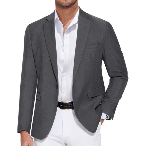 COOFANDY Men's One Button Sport Coat Blazer Lightweight Casual Formal Wedding Dress Jackets
