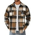 thumbnail image 1 of COOFANDY Men's Plaid Jacket Button Up Jacket Overshirt Fall Fashion Shirt with Pockets, 1 of 6
