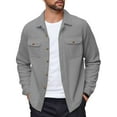 thumbnail image 1 of COOFANDY Men's Polar Fleece Shacket Long Sleeve Casual Button Down Shirt Jacket with Pockets, 1 of 7