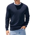 thumbnail image 1 of COOFANDY Mens Sweater Crewneck Pullover Long Sleeve Lightweight Sweater Plain Knit Silm Fit, 1 of 10