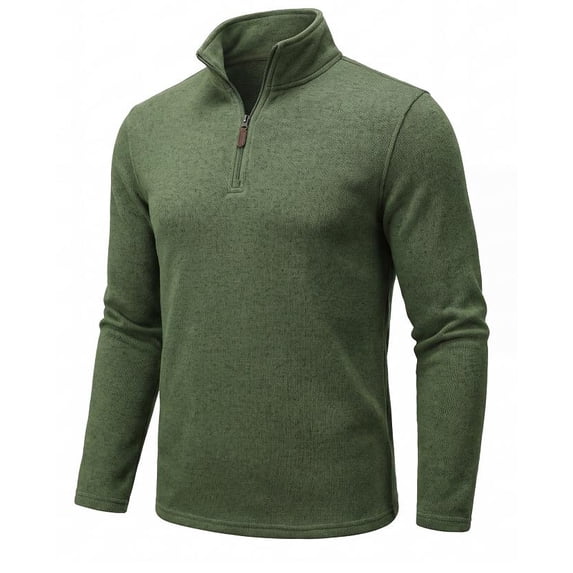 COOFANDY Men's Quarter Zip Pullover Sweater, Soft Knit Mock Neck Long Sleeve Casual Thermal Pullover, Lightweight Warm Half Zip Sweatshirt for Fall Winter Golf Hiking