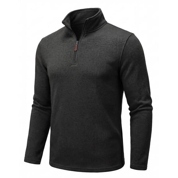 COOFANDY Men's Quarter Zip Pullover Sweater, Soft Knit Mock Neck Long Sleeve Casual Thermal Pullover, Lightweight Warm Half Zip Sweatshirt for Fall Winter Golf Hiking