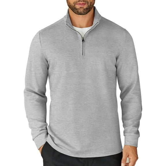COOFANDY Men's Quarter Zip Up Pullover Lightweight Mock Neck Sweatshirt Casual Long Sleeve Polo Shirt