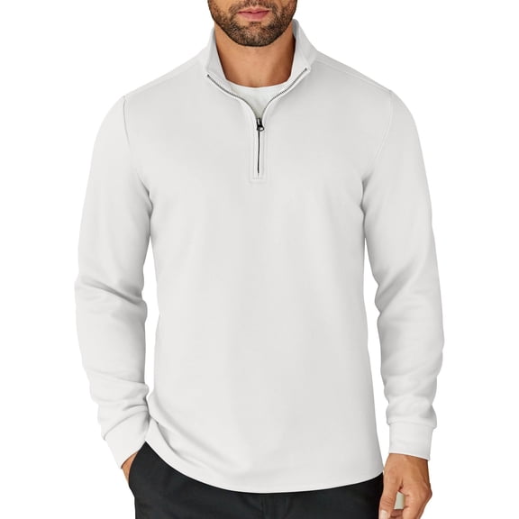 COOFANDY Men's Quarter Zip Up Pullover Lightweight Mock Neck Sweatshirt Casual Long Sleeve Polo Shirt