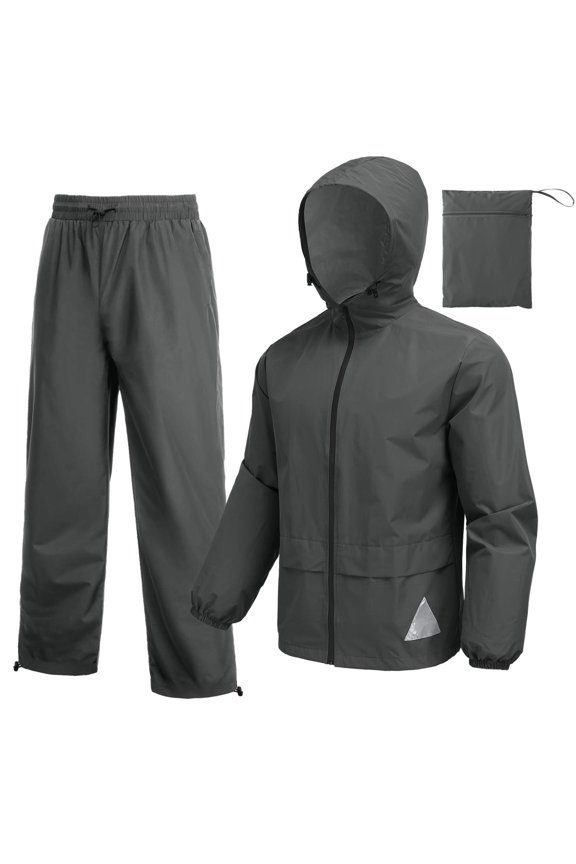 Rain Jacket Pants Suits for Men Women Waterproof Lightweight Rain Gear Coat Workwear