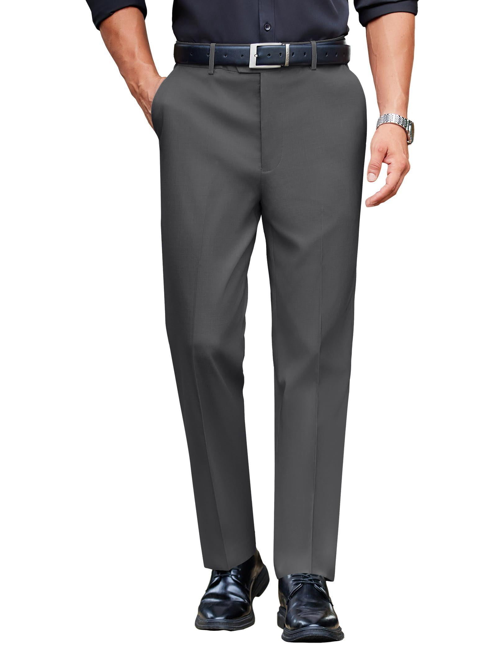 Modern Slacks COOFANDY Mens Classic Casual Dress Pants Expandable Waist Suit Pant ...