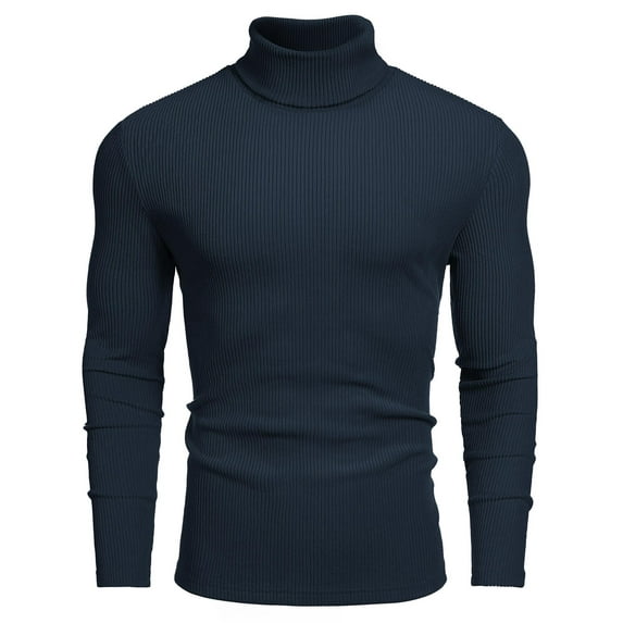 COOFANDY Men's Turtleneck Sweater Casual Basic Long Sleeve Pullover Sweater Knitted Pullover Top