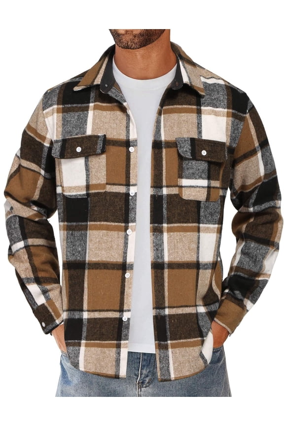 Men's Shacket Overshirt Jacket Long Shacket Slim Shirt Overshirt