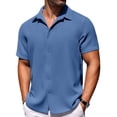 thumbnail image 1 of COOFANDY Men's Beach Shirts Button Down Vacation Shirt Casual Short Sleeve Summer Wedding Shirt, 1 of 10
