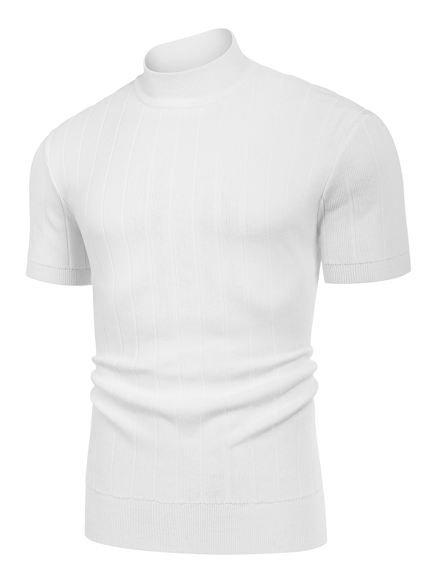 Women's 2023 Knit Short Sleeve Mock Neck Pullover – Summer Blouse Top In Stretchy Material, S-XXL