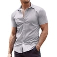 thumbnail image 1 of COOFANDY Men's Short Sleeve Muscle Fit Dress Shirts Casual Button Down Shirt, 1 of 6
