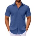 thumbnail image 1 of COOFANDY Men's Short Sleeve Shirt Casual Button Down Shirts Untucked Dress Shirts, 1 of 6