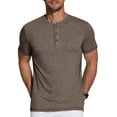 thumbnail image 1 of COOFANDY Men's Short Sleeve Shirts Casual Button Henley Shirt Classic Summer Solid T Shirts, 1 of 8