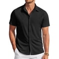 thumbnail image 1 of COOFANDY Men's Short Sleeve Wrinkle Free Dress Shirts Lightweight Stretch Shirts, 1 of 5