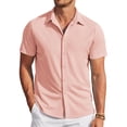 thumbnail image 1 of COOFANDY Men's Short Sleeve Wrinkle Free Dress Shirts Lightweight Stretch Shirts, 1 of 5
